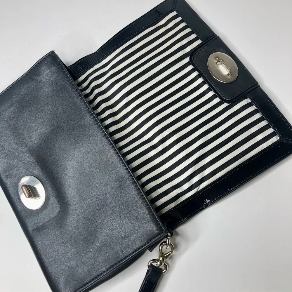 Kate Spade leather square crossbody purse black